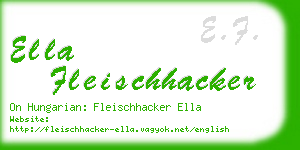 ella fleischhacker business card